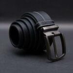 Zays Handcrafted Genuine Leather Belt for Men – Premium Quality, Adjustable, Stylish & Durable (ZMB132-Black)