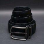 Zays Handcrafted Genuine Leather Belt for Men – Premium Quality, Adjustable, Stylish & Durable (ZMB134-Black)