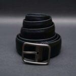 Zays Handcrafted Genuine Leather Belt for Men – Premium Quality, Adjustable, Stylish & Durable (ZMB124-Black)