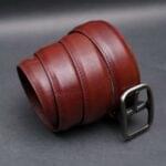 Zays Handcrafted Genuine Leather Belt for Men – Premium Quality, Adjustable, Stylish & Durable (ZMB125-Red Brown) - Image 2