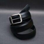 Zays Handcrafted Genuine Leather Belt for Men – Premium Quality, Adjustable, Stylish & Durable (ZMB130-Black)