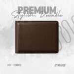 Zays Handcrafted Premium Leather Bifold Short Wallet (SW102-Chocolate)