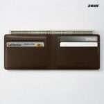 Zays Handcrafted Premium Leather Bifold Short Wallet (SW102-Chocolate) - Image 4