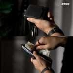 Zays Handcrafted Premium Leather Bifold Short Wallet (SW101-Black) - Image 9