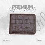 Zays Handcrafted Crocodile Embossed Premium Leather Bifold Short Wallet (SW123)