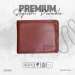 Zays Handcrafted Premium Eco-Friendly Oil Pull Up Leather Bifold Short Wallet (ZSW130-Brown)