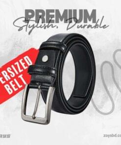 Zays Oversized Genuine Leather Belt for Men | Handcrafted 100% Full-Grain Leather | Durable & Adjustable Plus Size Belt (up to 60")