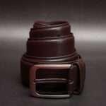 Zays Handcrafted Genuine Leather Belt for Men – Premium Quality, Adjustable, Stylish & Durable (MB102-Chocolate)