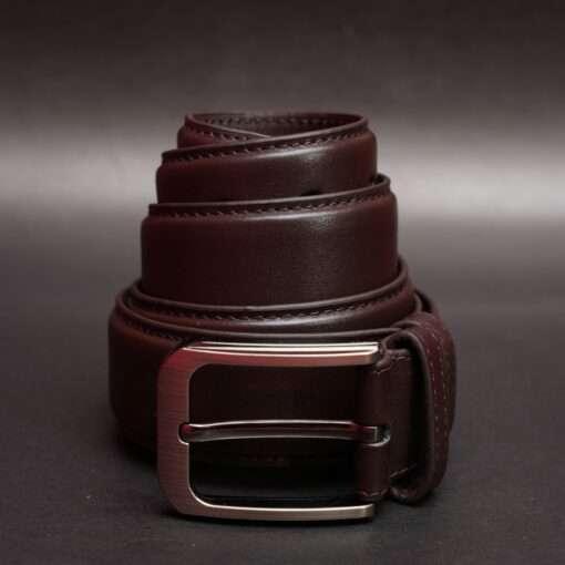 Zays Handcrafted Genuine Leather Belt for Men – Premium Quality, Adjustable, Stylish & Durable (MB102-Chocolate) - Image 1
